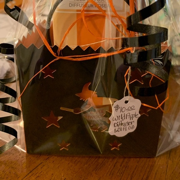 Other - Wild apple & ash reed diffuser with metal witch tea-light holder gift set NWT